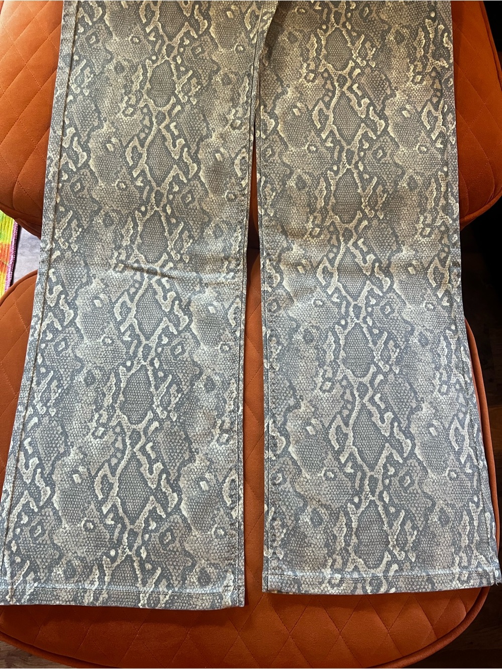 Tinseltown Snake-Print Wide Leg Pants in Brown and Tan - Picture 2 of 6